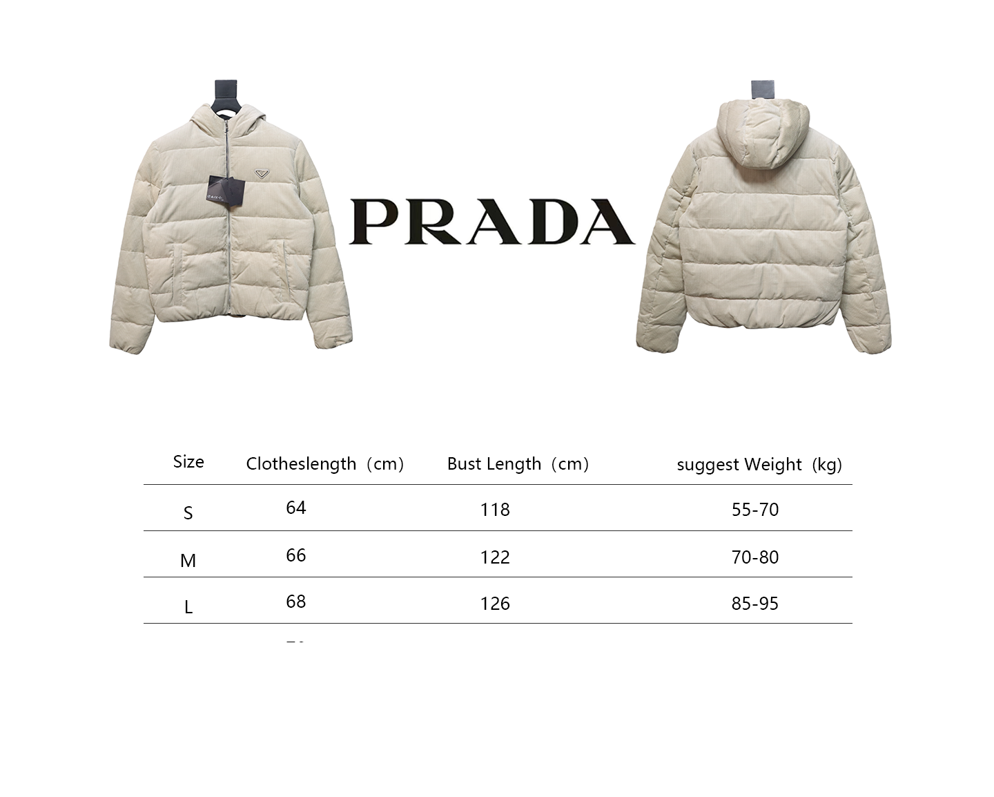 EM Sneakers Prada 23FW Corduroy Down Jacket White