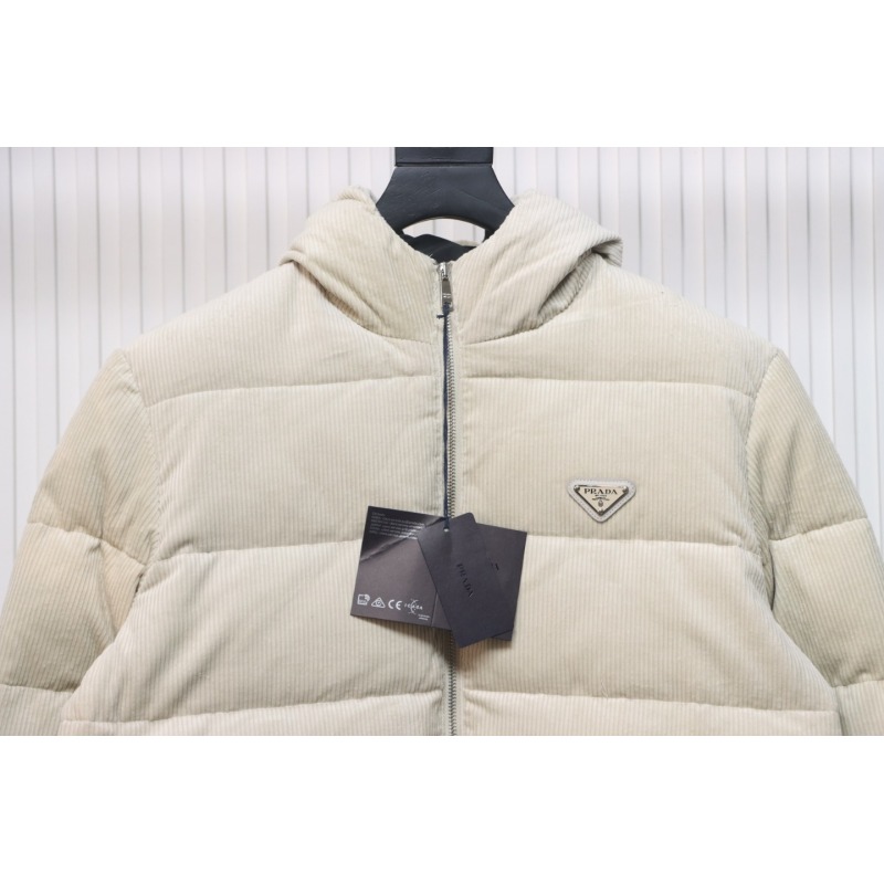 EM Sneakers Prada 23FW Corduroy Down Jacket White