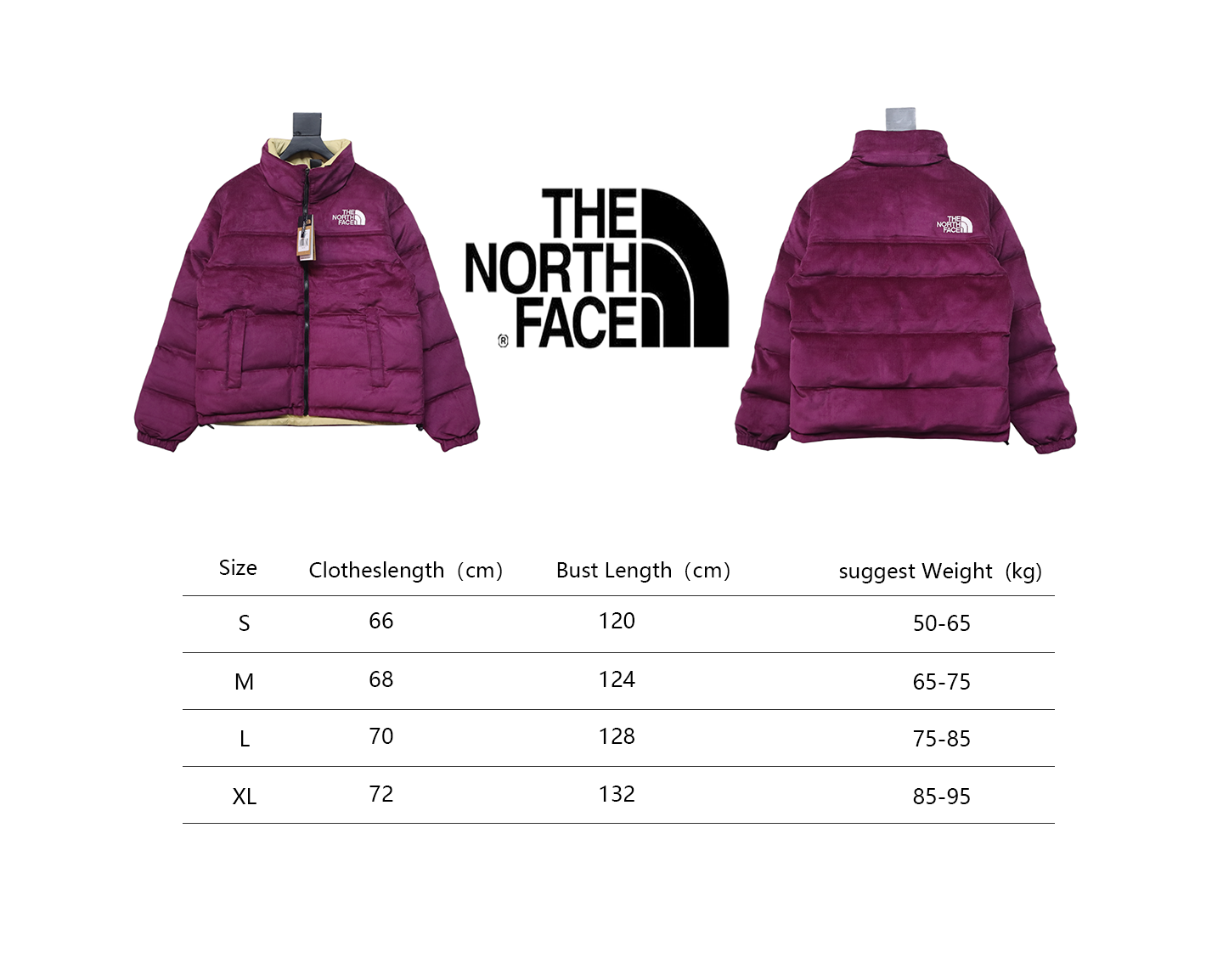 EM Sneakers The North Face 23AW 92S Limited Edition Corduroy Reversible Down Jacket Purple