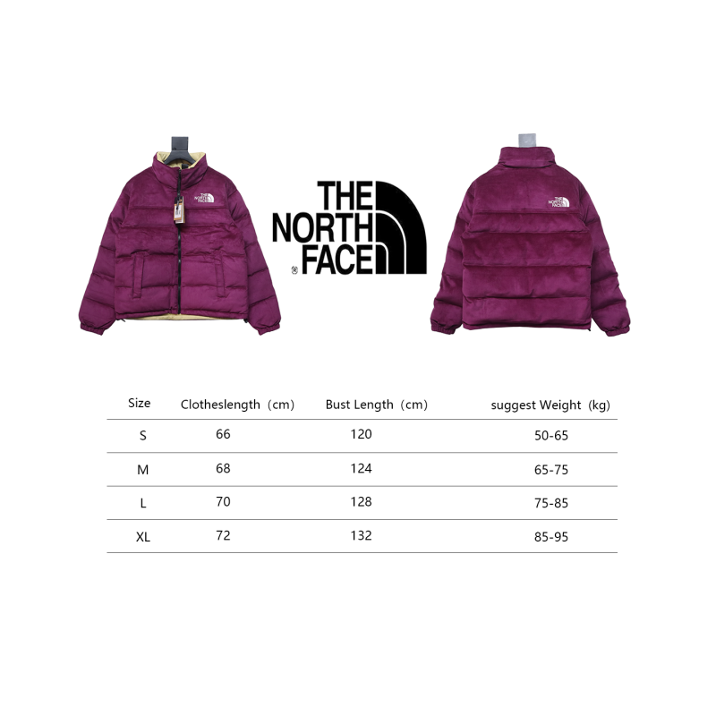 EM Sneakers The North Face 23AW 92S Limited Edition Corduroy Reversible Down Jacket Purple