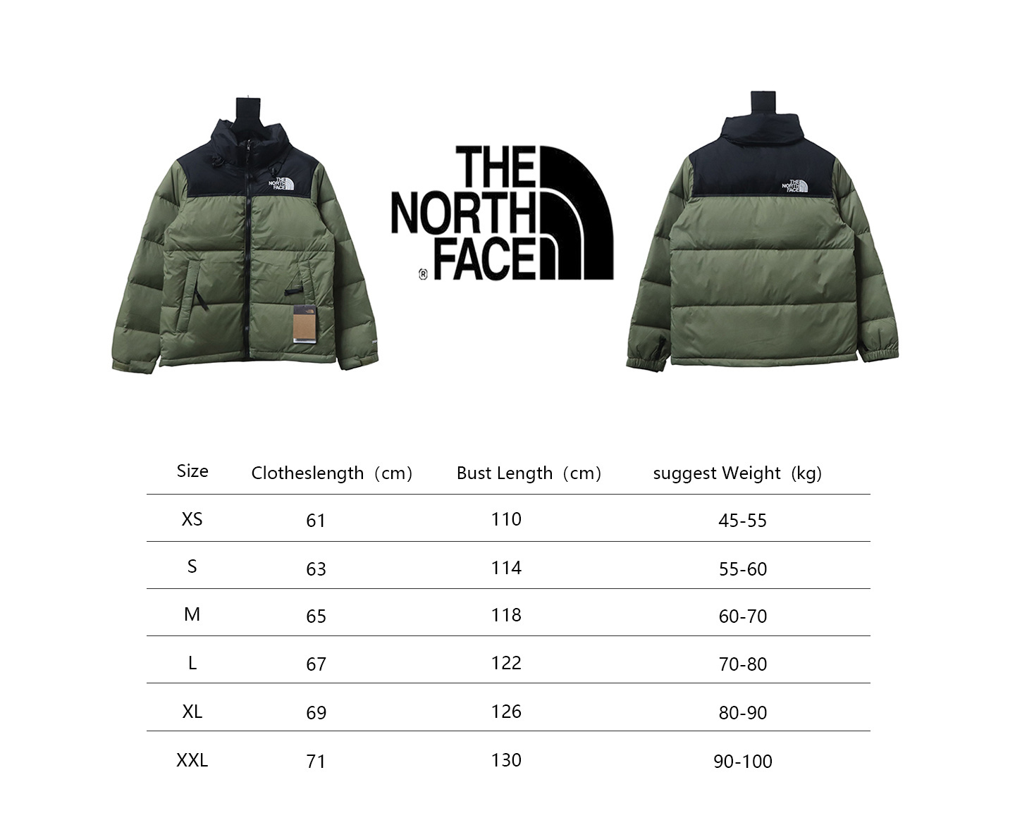 EM Sneakers The North Face 96 Basic Down Jacket Black and Green