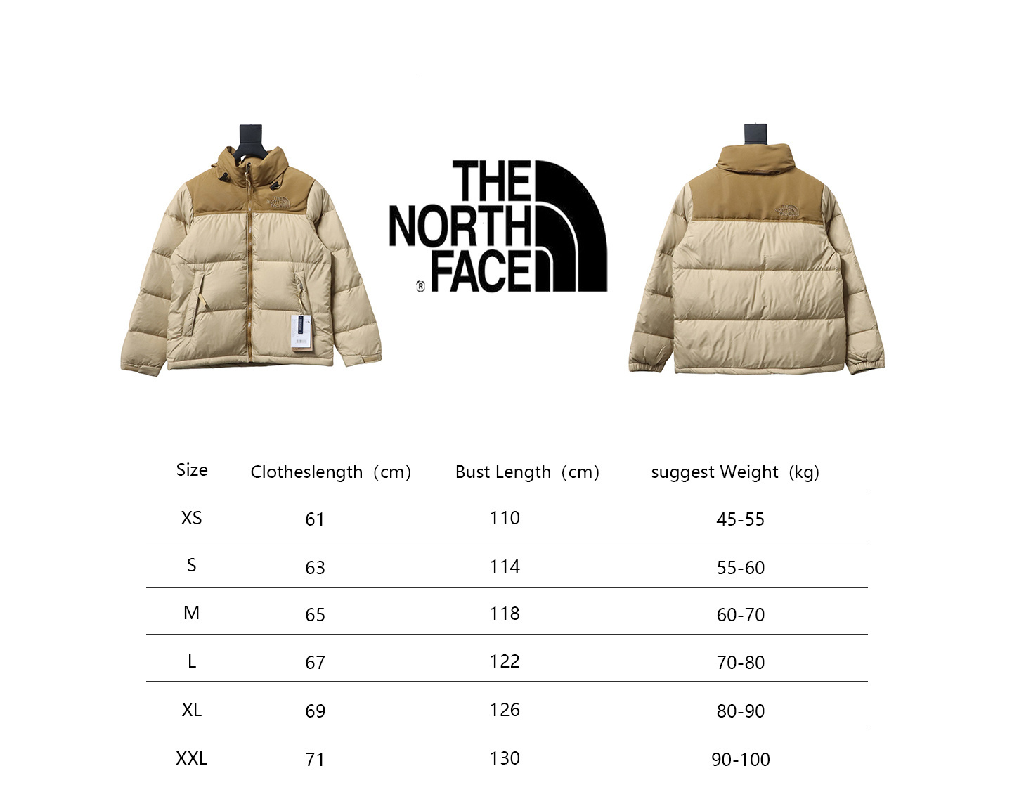EM Sneakers The North Face 96 Basic Down Jacket Khaki
