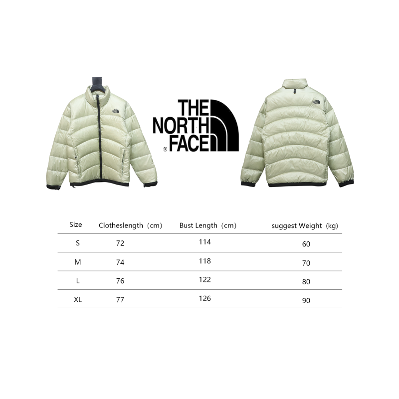 EM Sneakers The North Face Outdoor Waterproof Optoelectronic Liner Down Jacket Light Green