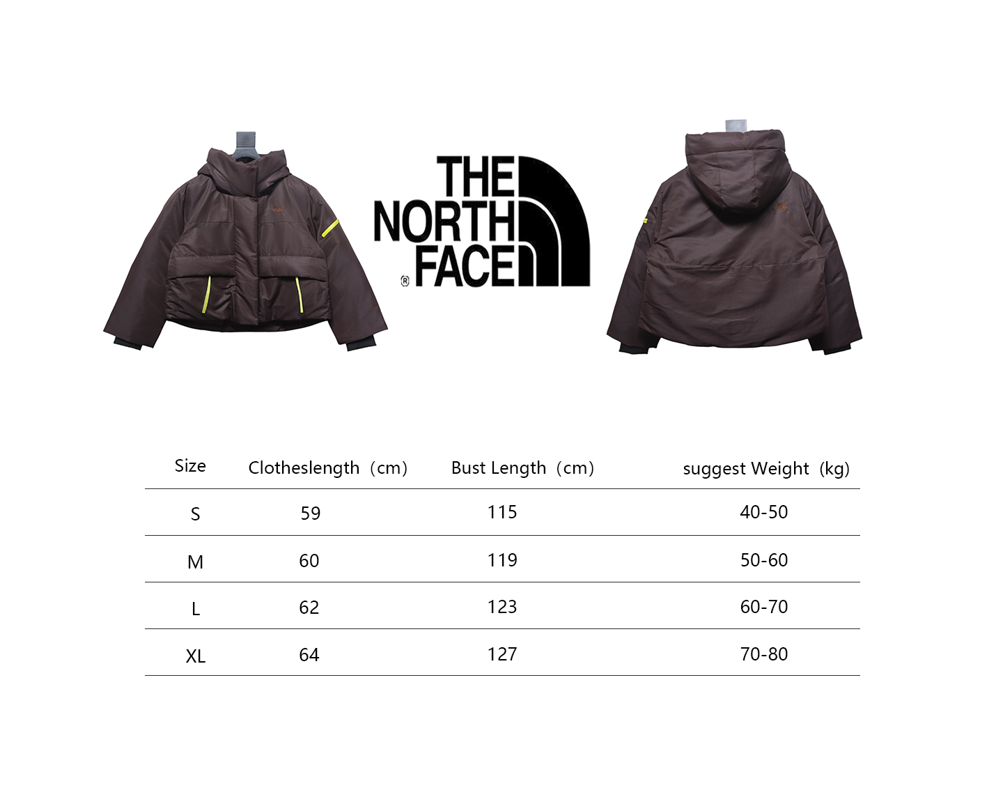 EM Sneakers The North Face TF Outdoor UE Pioneer Design Contrast Color Down Jacket Brown