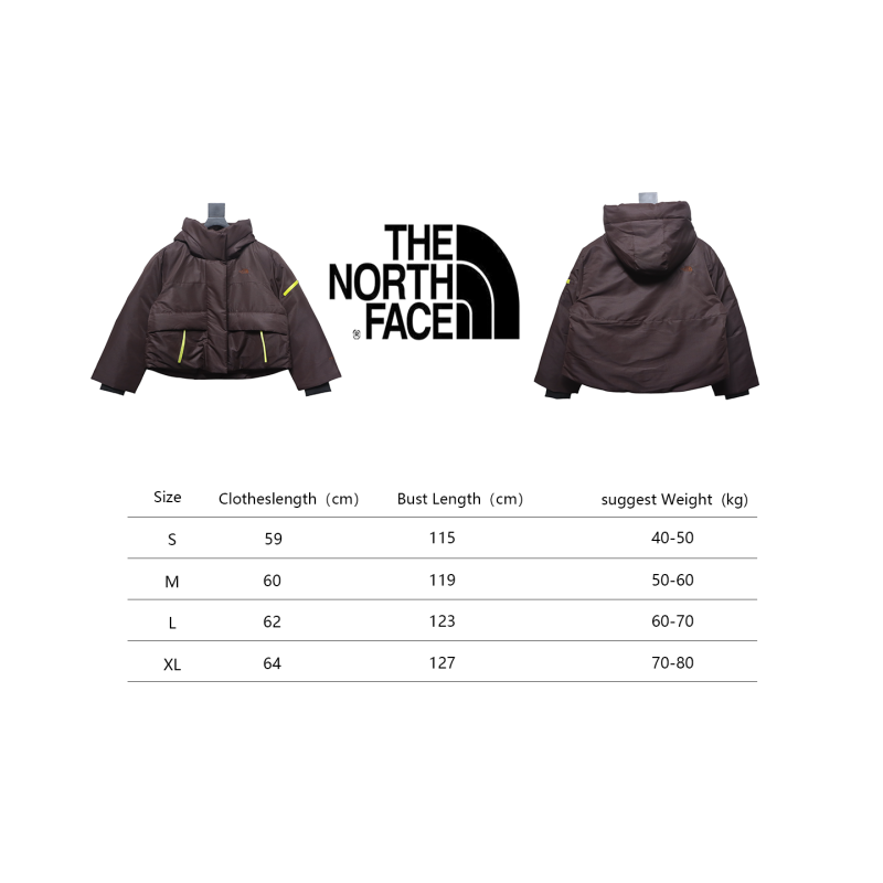 EM Sneakers The North Face TF Outdoor UE Pioneer Design Contrast Color Down Jacket Brown