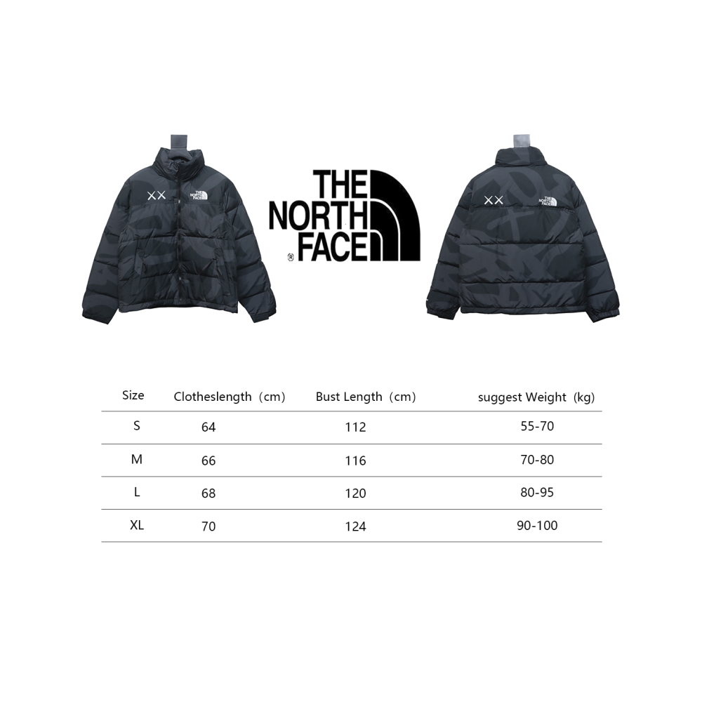 EM Sneakers The North Face x Kaws Joint 𝟏𝟗𝟗𝟔  American Version Down Jacket Black
