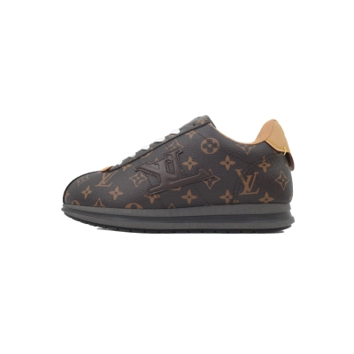 EM Sneakers Louis Vuitton Buttersoft Sneakers x Nigo Coffee colored Old Flowe 01