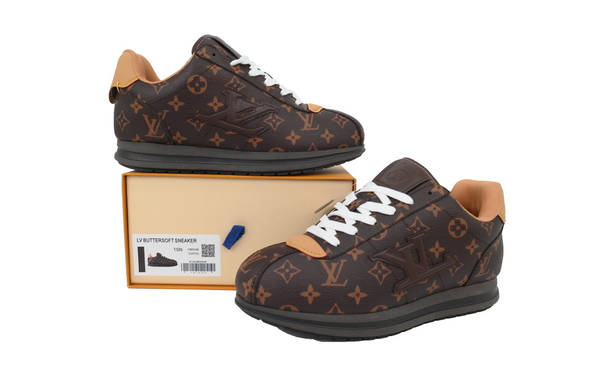 EM Sneakers Louis Vuitton Buttersoft Sneakers x Nigo Coffee colored Old Flowe