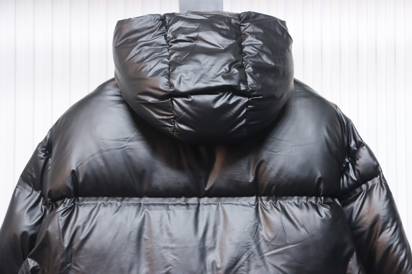 EM Sneakers Prada Red Stripe Logo Down Jacket Black