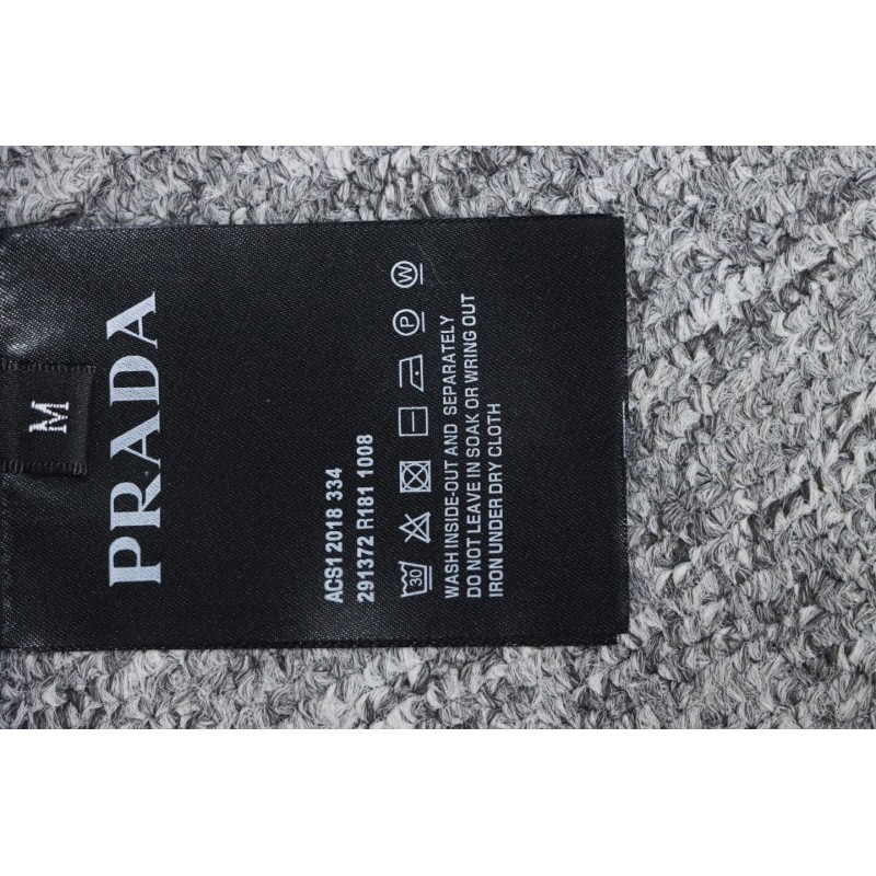 EM Sneakers Prada Red Stripe Logo Down Jacket Black