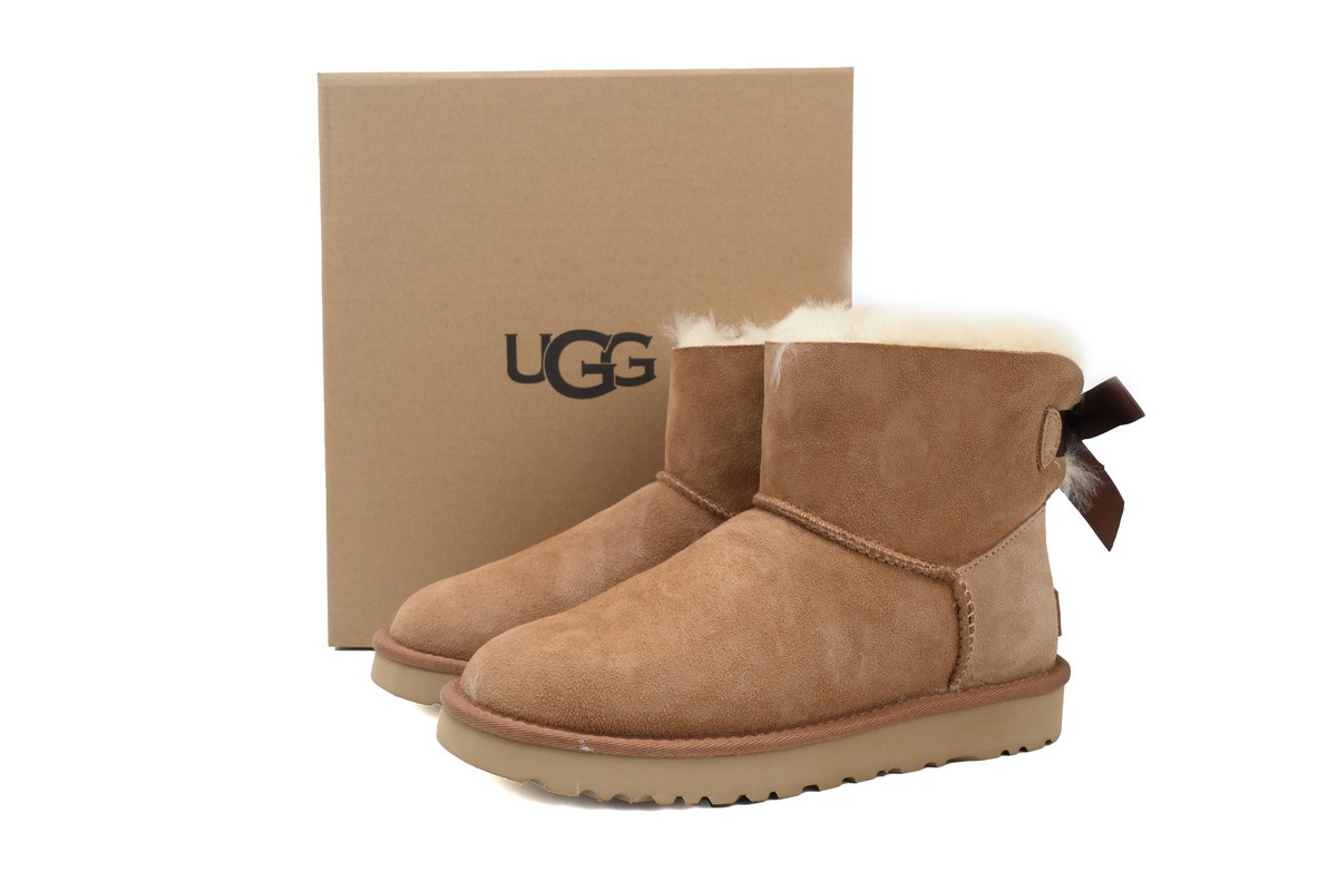 EM Sneakers UGG Mini Bailey Suede Bow Boot Brown