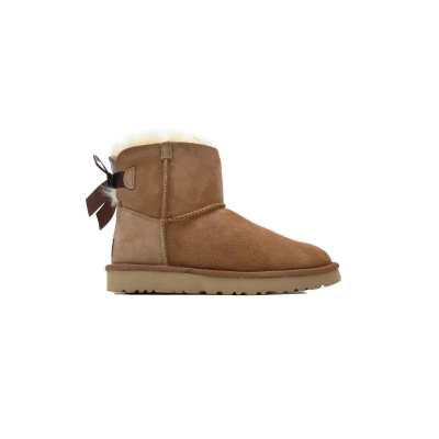 EM Sneakers UGG Mini Bailey Suede Bow Boot Brown 02