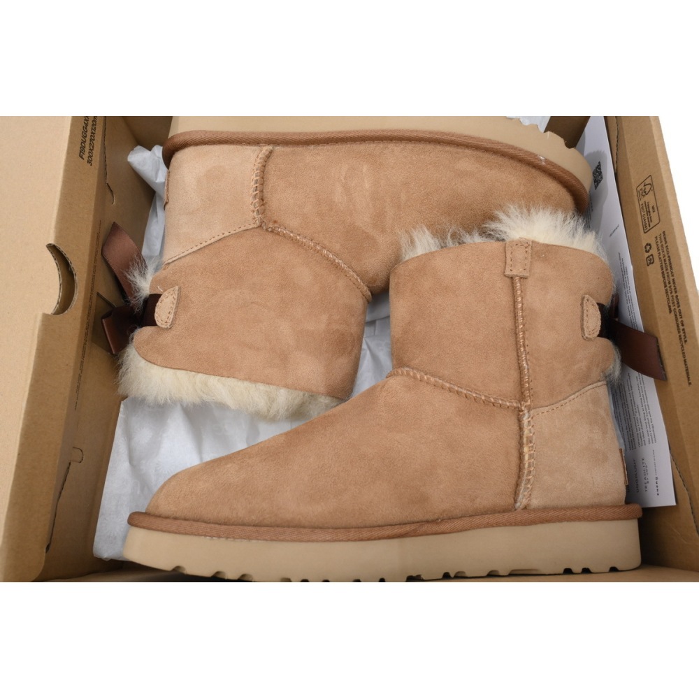 EM Sneakers UGG Mini Bailey Suede Bow Boot Brown