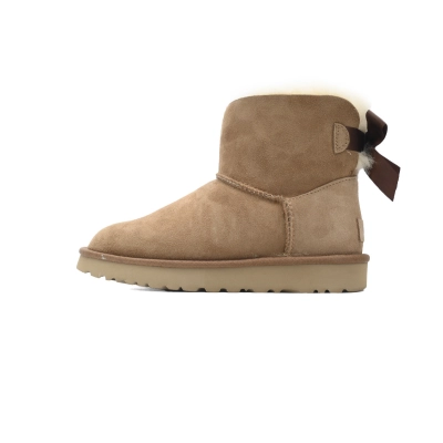 EM Sneakers UGG Mini Bailey Suede Bow Boot Brown 01