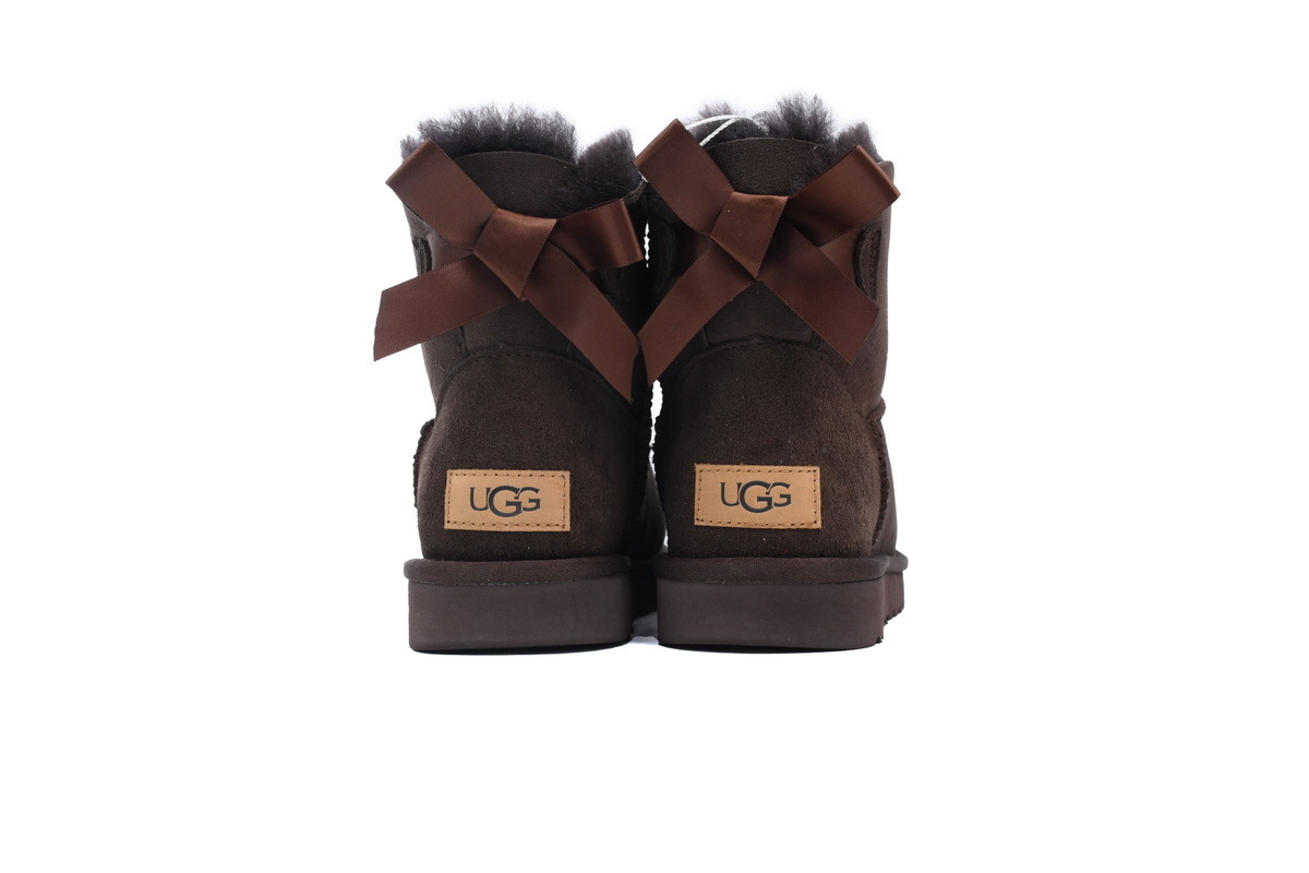 EM Sneakers UGG Mini Bailey Suede Bow Boot Coffee