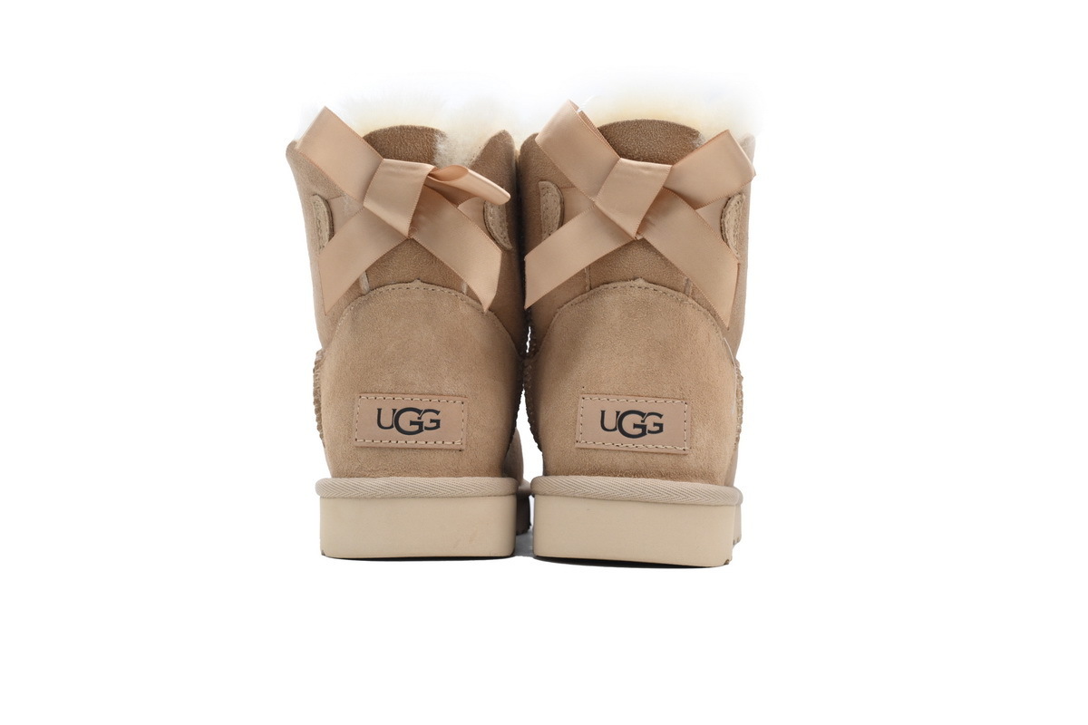 EM Sneakers UGG Mini Bailey Suede Bow Boot Khaki