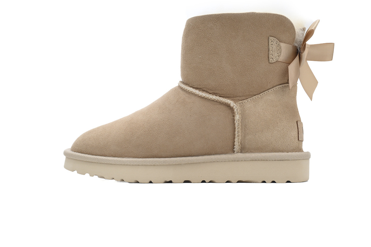 EM Sneakers UGG Mini Bailey Suede Bow Boot Khaki