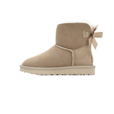 EM Sneakers UGG Mini Bailey Suede Bow Boot Khaki 01