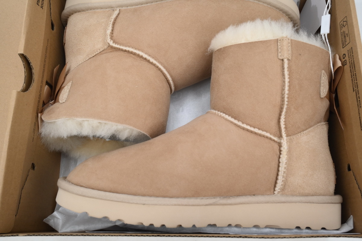 EM Sneakers UGG Mini Bailey Suede Bow Boot Khaki