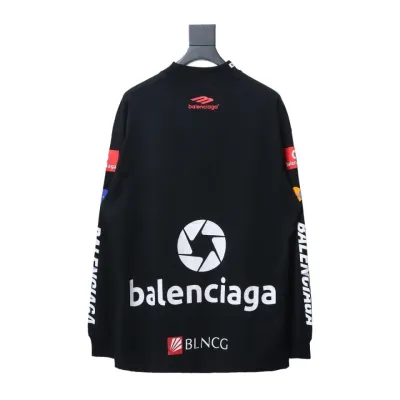 EM Sneakers Balenciaga 23ss Multi-element Printed Full-length Long Sleeves Black 02