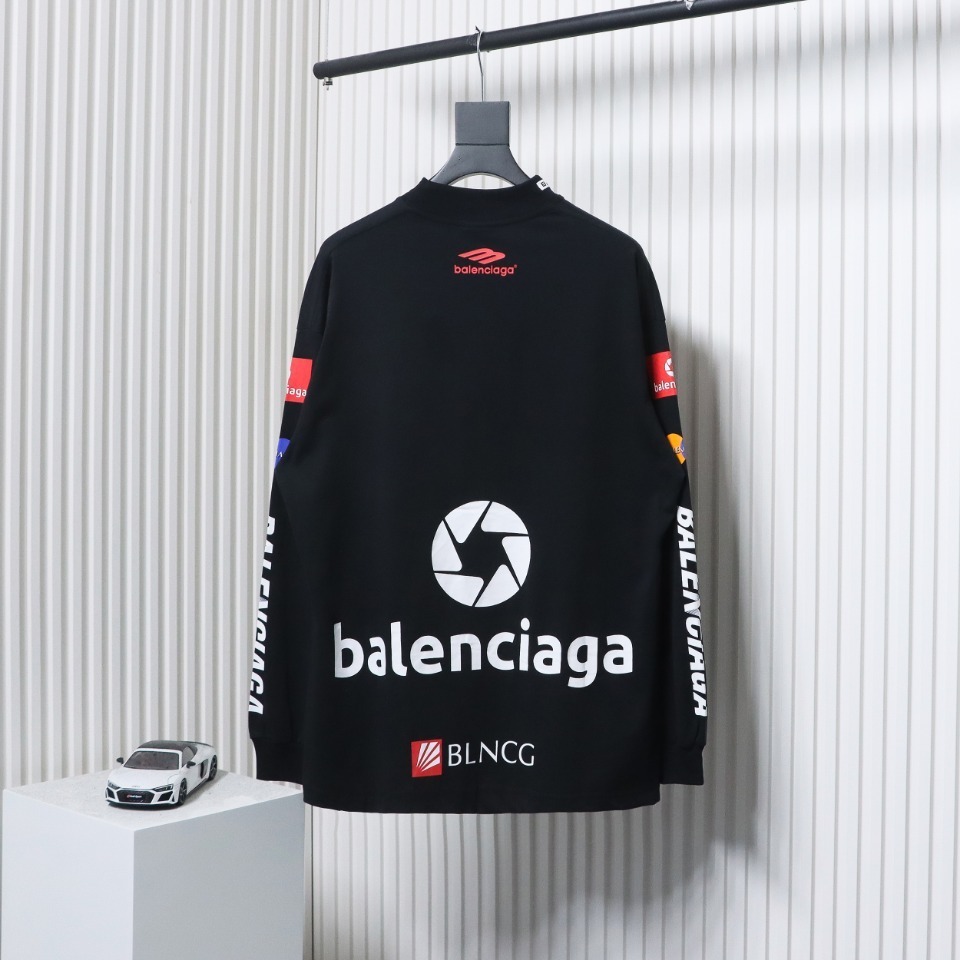 EM Sneakers Balenciaga 23ss Multi-element Printed Full-length Long Sleeves Black