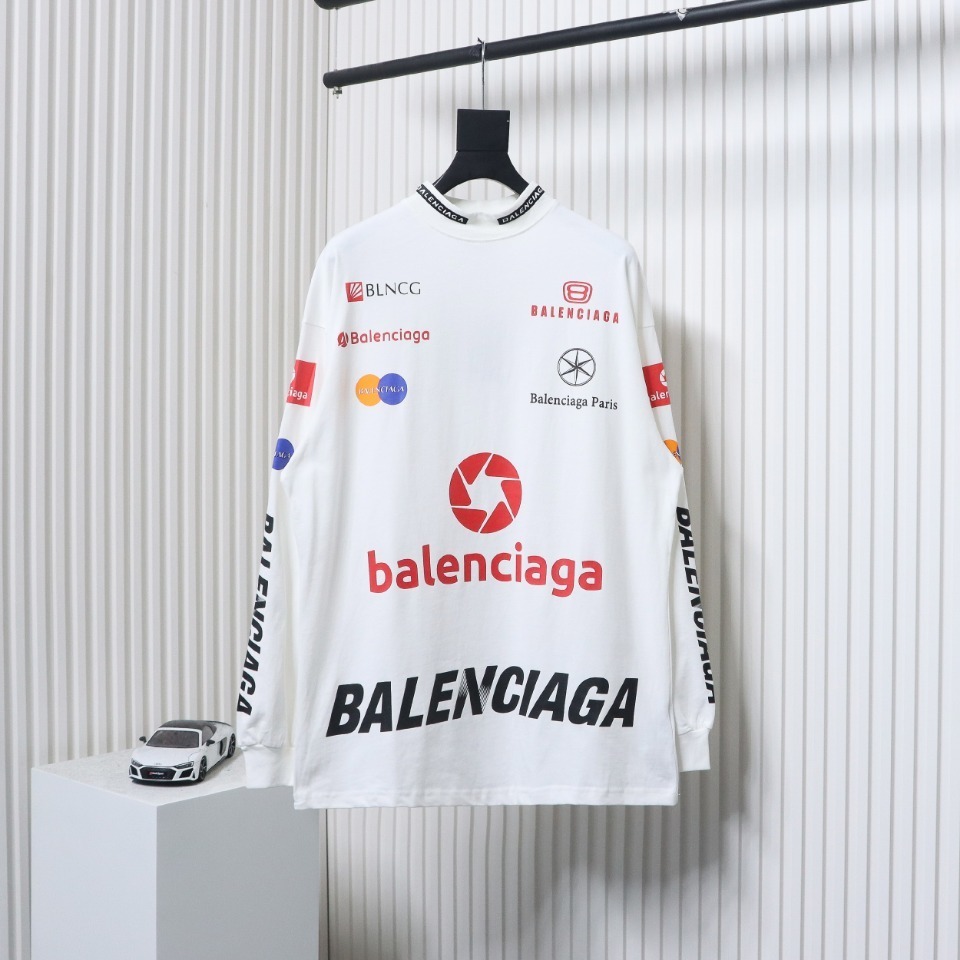 EM Sneakers Balenciaga 23ss Multi-element Printed Full-length Long Sleeves White