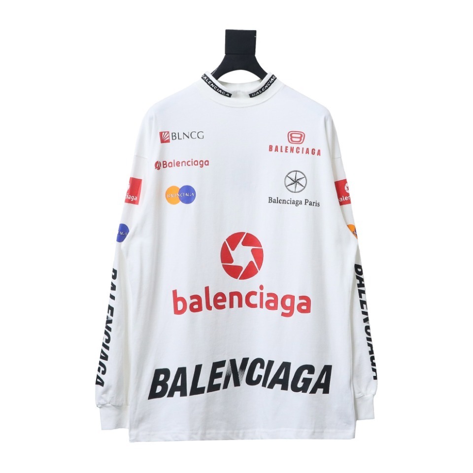 EM Sneakers Balenciaga 23ss Multi-element Printed Full-length Long Sleeves White