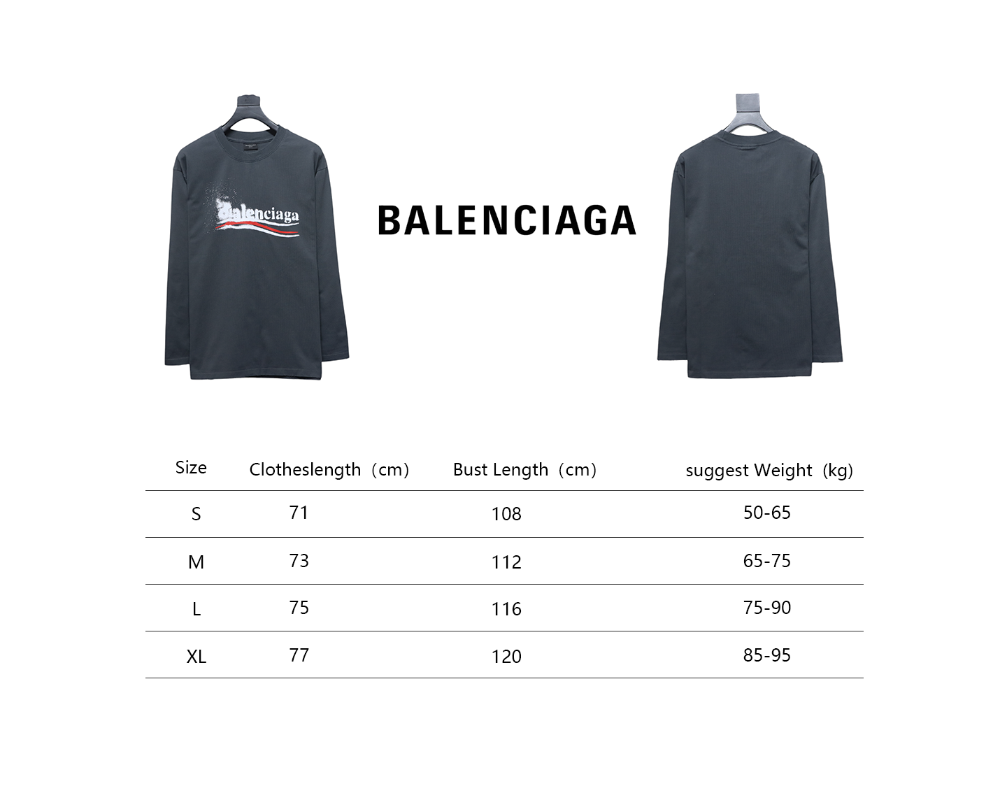EM Sneakers Balenciaga 24Fw Blurred Cola Print Washed Ripped Long Sleeve Dark Blue
