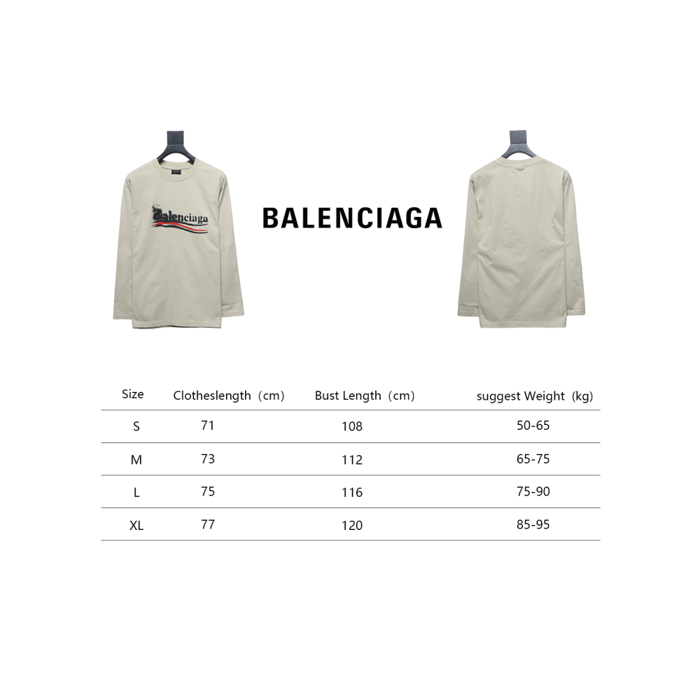 EM Sneakers Balenciaga 24Fw Blurred Cola Print Washed Ripped Long Sleeve White