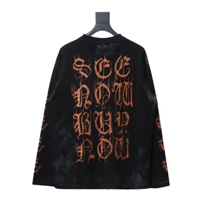 EM Sneakers Balenciaga BCLG 23ss mud-dyed distressed metal Sanskrit long sleeve black 02