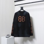 EM Sneakers Balenciaga BCLG 23ss mud-dyed distressed metal Sanskrit long sleeve black