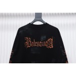 EM Sneakers Balenciaga BCLG 23ss mud-dyed distressed metal Sanskrit long sleeve black