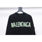EM Sneakers Balenciaga Masking Tape Crew Neck Long Sleeve Black