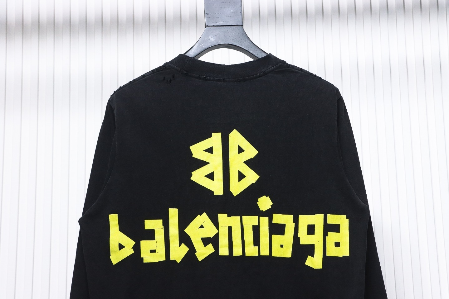 EM Sneakers Balenciaga Masking Tape Crew Neck Long Sleeve Black