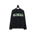 EM Sneakers Balenciaga Masking Tape Crew Neck Long Sleeve Black