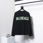 EM Sneakers Balenciaga Masking Tape Crew Neck Long Sleeve Black