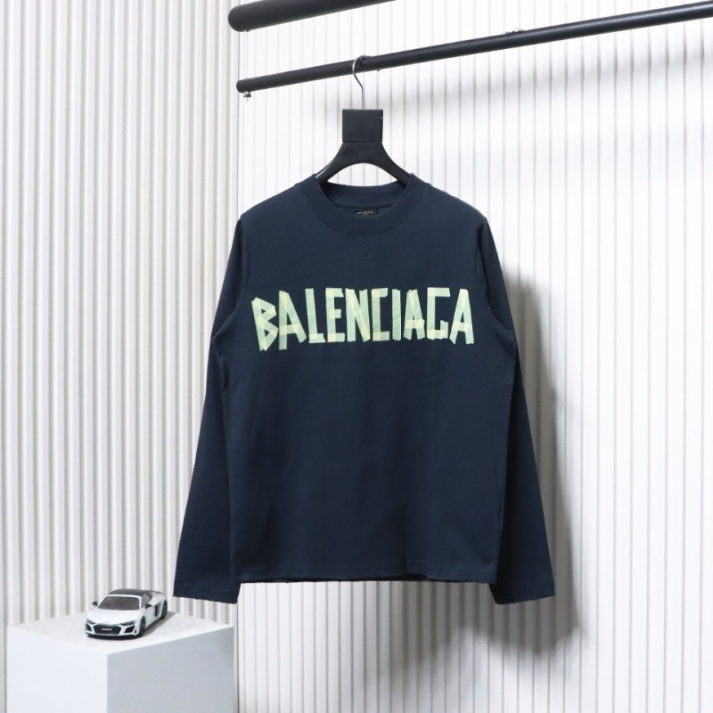 EM Sneakers Balenciaga Masking Tape Crew Neck Long Sleeve Dark Blue