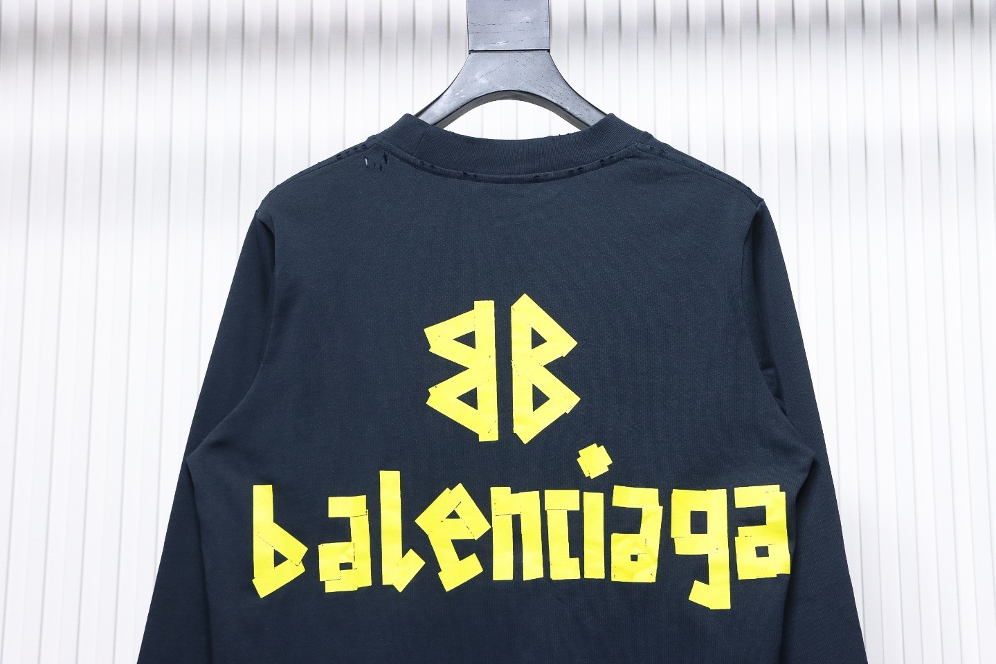 EM Sneakers Balenciaga Masking Tape Crew Neck Long Sleeve Dark Blue