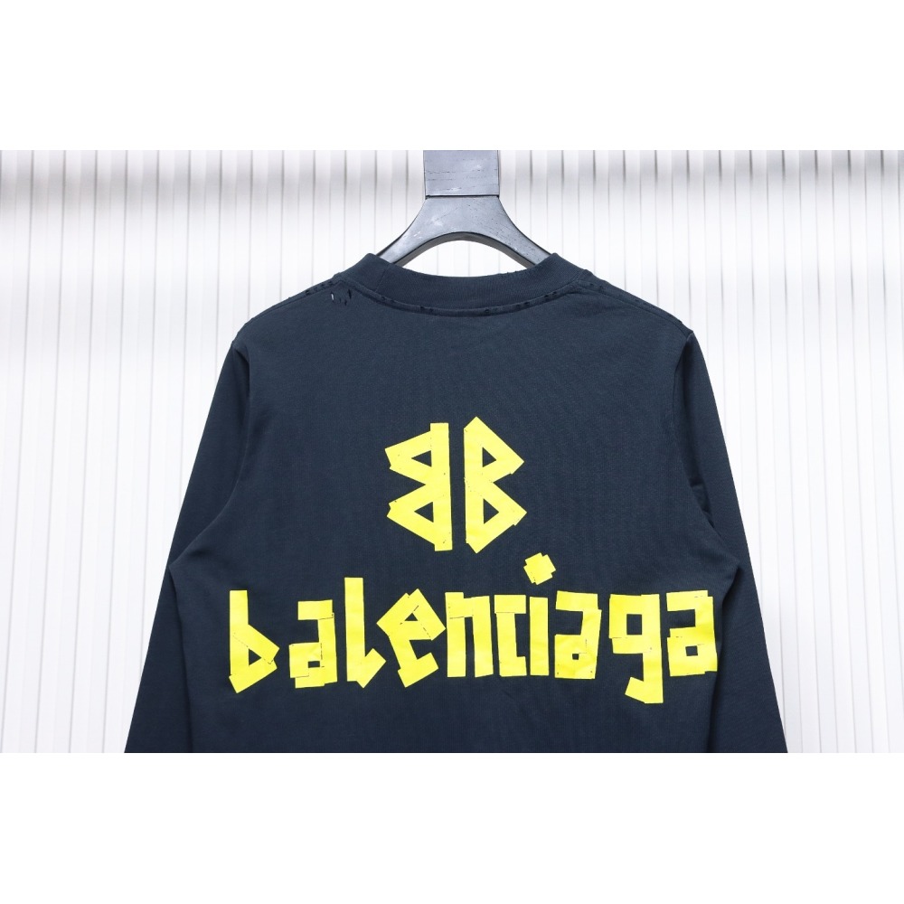 EM Sneakers Balenciaga Masking Tape Crew Neck Long Sleeve Dark Blue
