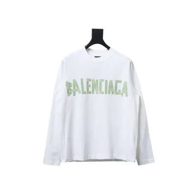 EM Sneakers Balenciaga Masking Tape Crew Neck Long Sleeve White 01