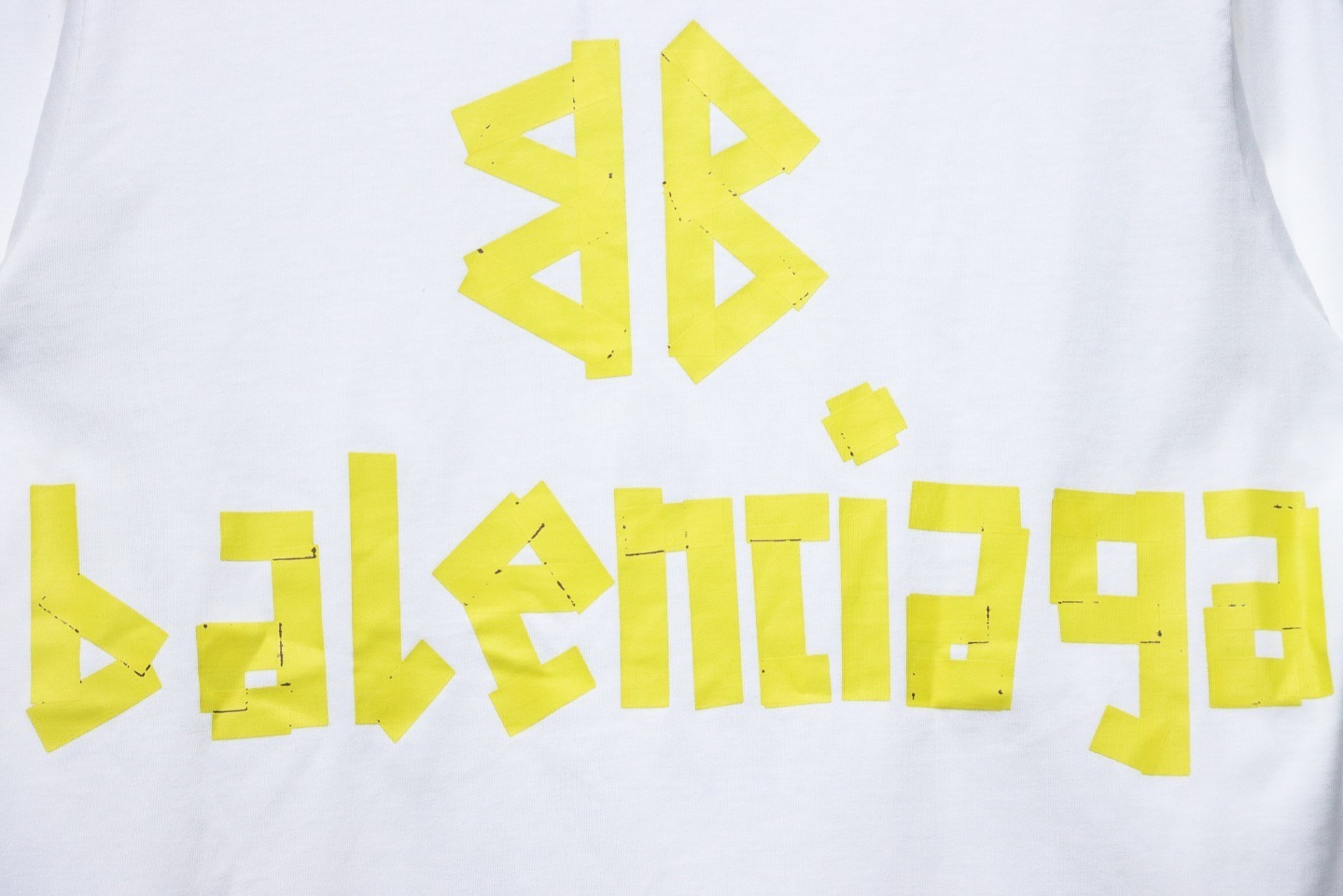 EM Sneakers Balenciaga Masking Tape Crew Neck Long Sleeve White