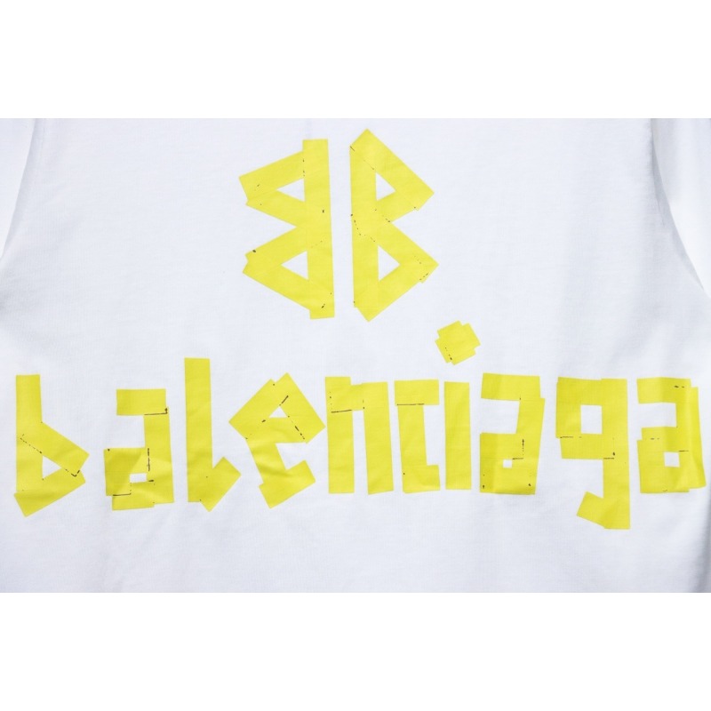 EM Sneakers Balenciaga Masking Tape Crew Neck Long Sleeve White