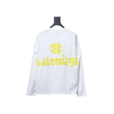 EM Sneakers Balenciaga Masking Tape Crew Neck Long Sleeve White 02
