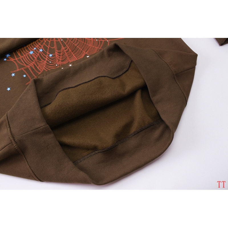 EM Sneakers Sp5der Hoodie & Sweatpant Set Angel Number SS22 Brown