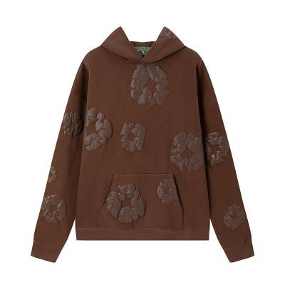EM Sneakers Denim Tears Hoodie & Sweatpant Sets Cotton Wreath Royal Brown Flower 02