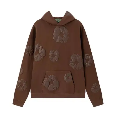 EM Sneakers Denim Tears Hoodie & Sweatpant Sets Cotton Wreath Royal Brown Flower 02