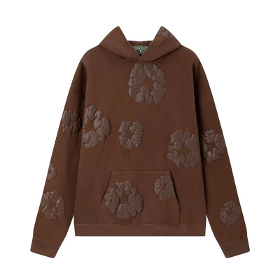 EM Sneakers Denim Tears Hoodie & Sweatpant Sets Cotton Wreath Royal Brown Flower 02