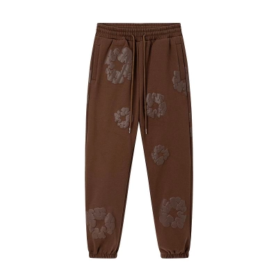 EM Sneakers Denim Tears The Cotton Wreath Sweatpants Brown Flower 01