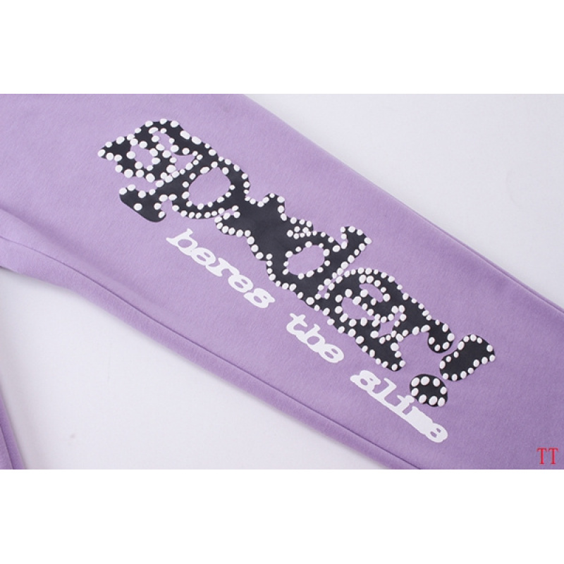 EM Sneakers Sp5der Hoodie & Sweatpant Set Acai Purple