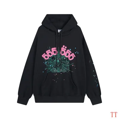 EM Sneakers Sp5der Hoodie & Sweatpant Set Angel Number SS22 Black 02